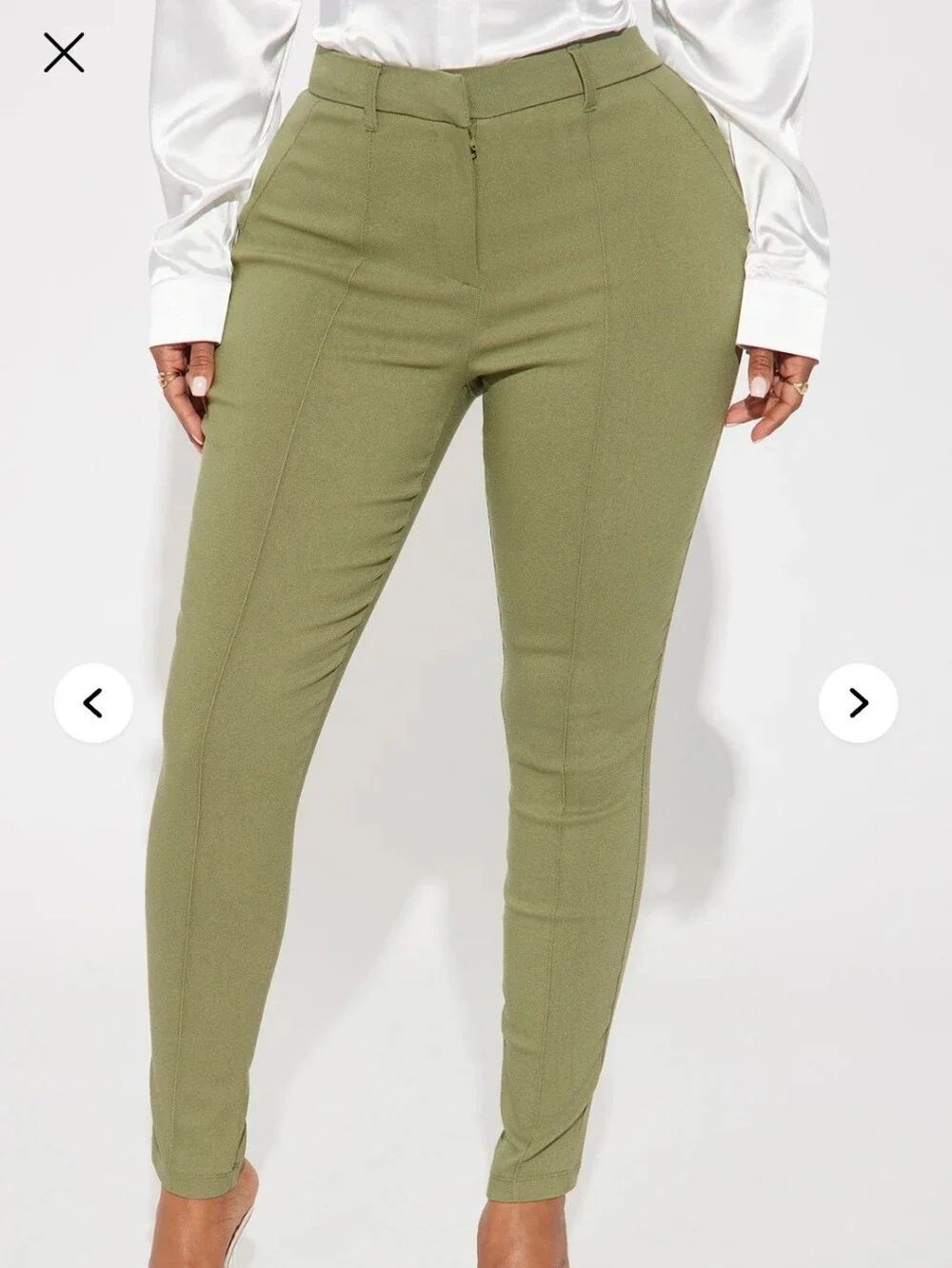 Fashion Nova Olive Ponte Skinny Pants